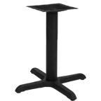 Thumbnail image #1 for ATSMFG ATS AT&S-T2222M MFG Table Base Kit, 2-Piece, 22" x 22" Base Spread, 3" Column, Dining Height, Stainless Steel, Black Powder Coat