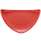 Thumbnail image #1 for CAC China Festiware TRG-23-R Triangular Ceramic Plate, 12-1/2", Flat Edge, Red 1 Dozen