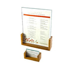 Thumbnail image #1 for Cal-Mil Bamboo 1510-32-60 Menu/Card Holder, 3-1/2"W x 2"H, U-Frame with Acrylic Insert and Base Case of 6