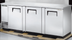 Thumbnail image #5 for True Three-Section Back Bar Cooler with Solid Doors, 90-3/8 Inch Wide, Stainless Steel Top