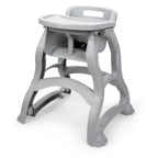Thumbnail image #1 for Concasse MCPERPP Kids' Plastic High Chair, Gray Frame and Gray Seat