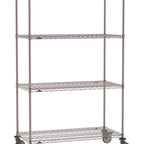 Thumbnail image #1 for Metro Super Erecta SE-3648K4-80-M4 Mobile Wire Shelving Unit, 48"W x 36"D x 80"H, 900 lbs per unit, evenly distributed1" shelf adjustment, (4) wire