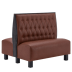 Thumbnail image #1 for ATSMFG ATS AT&S-AD-K42-BT GR5/COM Double Upholstered Restaurant Booth, 48"W, Button-Tufted Back, Removable Spring Seat
