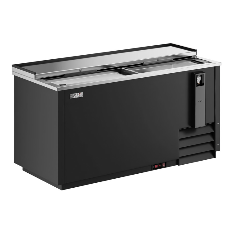 Product image #2 for Black Diamond 65-Inch Flat Top Commercial Bottle Cooler with Locking Sliding Lids, 19.1 Cu. Ft.
