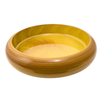 Thumbnail image #1 for Korin Inc Karin NR-116-25 Round Plastic Sushi Oke Bowl, 10" Diameter x 2-3/4" Height, Wood Design