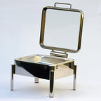 Thumbnail image #2 for Eastern Tabletop Ecoburner EB15501 Powered Square Stainless Steel Chafing Dish with Hinged Cover