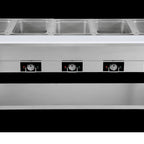 Thumbnail image #5 for Serv-Ware EST5-2 5-Well Open Well Electric Steam Table, Stainless Steel, Open Shelf Base, 220-240V