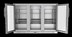 Thumbnail image #7 for KoolMore Three-Section Back Bar Refrigerator with 3 Glass Swing Doors, 11.3 Cu. Ft., Stainless Steel