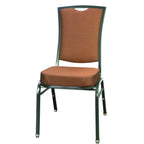 Thumbnail image #1 for JustChair Manufacturing Banquet Collection A81218 Stacking Side Chair with Upholstered Back and Seat, Aluminum Frame