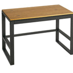 Thumbnail image #1 for Cal-Mil 22342-32-99 2-Tier Nesting Merchandising Table, 32"W x 18"D x 24-1/4"H, Rustic Pine Top Shelf, Metal Frame