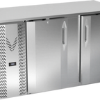 Thumbnail image #1 for Victory Refrigeration VBBN58HC-S Two-Section Back Bar Refrigerator, 58"W x 26-1/8"D x 34"H, 2 Solid Self-Closing Doors, Stainless Steel