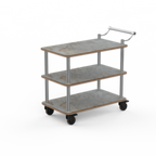 Thumbnail image #1 for Steelite Mogogo, Roll'n MGCRNX09GSXX Multi-Purpose Service Cart, 41-1/2" x 21" x 36"H, Grey Slate Shelves