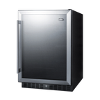 Thumbnail image #1 for Summit Commercial AL57G 1-Section Commercial Reach-In All-Refrigerator, Reversible Glass Door, Black Exterior, Bottom-Mounted Refrigeration