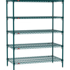 Thumbnail image #1 for Metro Super Erecta SA-2124K3-63-S5 Super Adjustable Super Erecta® Starter Wire Shelving Unit, 24"W x 21"D x 63"H, 800 lb. capacity per shelf, 2000