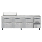 Thumbnail image #1 for Continental Refrigerator RA93SN10-D 93" Shallow-Depth Refrigerated Sandwich Prep Table, 10-Pan Top, 6 Drawers & 1 Door