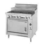 Thumbnail image #1 for Montague Company Legend 136-559S 36" Commercial Gas Range with 3 Open Burners, 3 Step-Up Hot Tops, Standard Oven, Stainless Steel Front