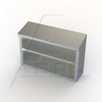 Thumbnail image #1 for AERO Manufacturing WOC-96 Wall-Mounted Open Stainless Steel Cabinet, 1 Intermediate Shelf, 96"W x 15"D x 32-1/2"H