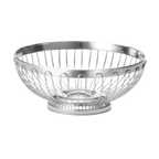 Thumbnail image #1 for TableCraft Regent 6175 Round Stainless Steel Serving Basket, 10 in Diameter x 3-3/4 in High Case of 12