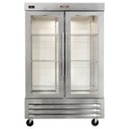 Thumbnail image #2 for Traulsen Dealer's Choice CLBM-49R-HG-RR Two-Section Reach-In Refrigerator, 45.13 cu. ft., Half-Height Glass Doors, Bottom-Mount