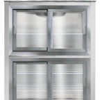Thumbnail image #3 for Continental Refrigerator Designer Line D2RSNSGDHD Two-Section Reach-In Refrigerator, Sliding Half-Height Glass Doors, Top-Mounted Refrigeration
