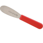 Thumbnail image #1 for AllPoints Foodservice Parts & Supplies 97713 Straight Spreader, 3-1/2" Serrated Stainless Steel Blade, Red Handle