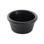Thumbnail image #1 for Thunder Group PL532BL1 4 oz Black Plastic Fluted Ramekin, Round Case of 24 Dozen