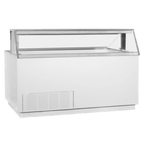 Thumbnail image #1 for Global Refrigeration 52-1802-72-R10 Gelato Dipping Case, 88", 28 3-Gal Tub Capacity, 16 Facing/12 Storage, Slanted Glass