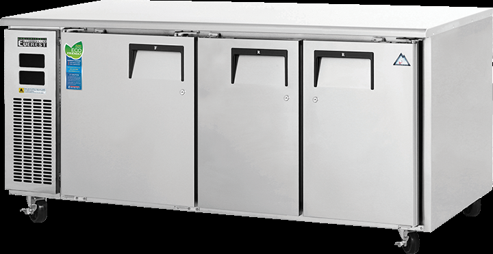 Product image #5 for Everest Refrigeration ETRF3 3-Section Undercounter Worktop Dual Temperature Refrigerator/Freezer Combo