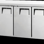 Thumbnail image #5 for Everest Refrigeration ETRF3 3-Section Undercounter Dual-Temperature Refrigerator/Freezer Combo with Stainless Steel Worktop