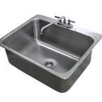 Thumbnail image #4 for Advance Tabco DI-1-2812 Drop-In 18-Gauge 304 Stainless Steel Sink, Single Compartment, 28" x 20" x 12" Bowl with Faucet & Basket Drain