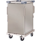 Thumbnail image #1 for Dinex Thermal-Aire DXTAIII4792020 2-Compartment Insulated Stainless Steel Meal Delivery Cart, 20-Tray Capacity, 13" x 21" Trays