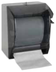 Thumbnail image #2 for Winco TD-500 Round Wall-Mounted Manual Roll Paper Towel Dispenser with Lever Handle, Black Plastic