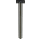 Thumbnail image #1 for Oak Street SSBLS4-CHR-BAR Table Base Column, 4" Diameter Steel, 39" Bar Height, Wrinkle Powder-Coated Chrome Finish