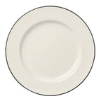 Thumbnail image #1 for Steelite International HL Ivory HL4441743 Round China Plate, Rolled Edge, 10-5/8", Black Line 1 Dozen