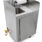 Thumbnail image #5 for John Boos MHS-2624 Self-Contained Mobile Stainless Steel Hand Sink with Single Bowl and Built-In Water Heater