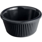 Thumbnail image #1 for Libertyware RAM3BF 3 oz Black Melamine Fluted Ramekin Case of 96