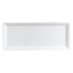 Thumbnail image #1 for Steelite International Rene Ozorio, Aura 6300P107 Embossed Porcelain Rectangular Tray, 9.5" x 4.75" Case of 2 Dozen