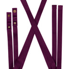 Thumbnail image #1 for Chef Works XNS07-MER-0 Bib Apron Straps, Merlot, Snap-Tab Crossback, 80% Recycled Polyester/20% Cotton