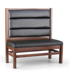Thumbnail image #1 for JustChair Manufacturing JBS-WT-UHC-48-GR3 Single Booth, 48"H Wood Frame, Upholstered Channel Back, Padded Seat