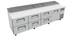 Thumbnail image #7 for True 119-1/4-Inch 4-Section Pizza Prep Table with 1 Door, 6 Drawers, and Self-Contained Side-Mounted Refrigeration