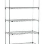 Thumbnail image #1 for Metro Super Erecta SA-3636C-86-S5 Super Adjustable Wire Stationary Starter Shelving Unit, 36"W x 36"D x 86"H, 800 lb. capacity per shelf, 2000 lb.