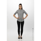 Thumbnail image #1 for Chef Works Verismo SFB02W-BLK-XS Women's Black Poly/Cotton Long-Sleeve Chef Dress Shirt, XS