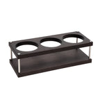 Thumbnail image #1 for Global Tableware Collective Smile ZEPE59000002W 3-Bottle Squeeze Bottle Holder, Wenge Finish