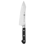 Thumbnail image #1 for Zwilling J.A. Henckels Pro 1002845 7-Inch Forged Rocking Santoku Knife, High-Carbon Stainless Steel, Granton Edge, Polymer Handle