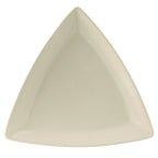 Thumbnail image #1 for Tuxton China DuraTux®© BEZ-1108 11" Triangular Ceramic Plate, Rolled Edge, American White/Eggshell 1 Dozen