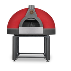 Thumbnail image #1 for Fiero Pavesi JOY 140 W/G Indoor Combination Wood/Gas-Fired Pizza Oven, 55-1/4" Round Brick Hearth, Stationary Stand Base