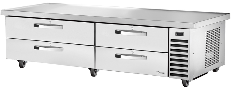 Product image #4 for True Refrigerated Chef Base with 4 Locking Drawers and Self-Contained Side-Mounted Refrigeration