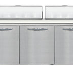 Thumbnail image #1 for Continental Refrigerator SW72N18C 72-Inch 3-Door Refrigerated Sandwich Prep Table, 18-Pan Capacity, 19-Inch Cutting Board