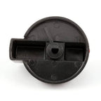 Thumbnail image #1 for AllPoints Foodservice Parts & Supplies 221661 Black Plastic Indicator Knob, White Print/Red Indicator, 2-5/16" Dia, 3/16" D-Stem