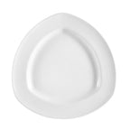 Thumbnail image #1 for CAC China Camptown CPT-21 Porcelain Triangular Plate, 12" 1 Dozen
